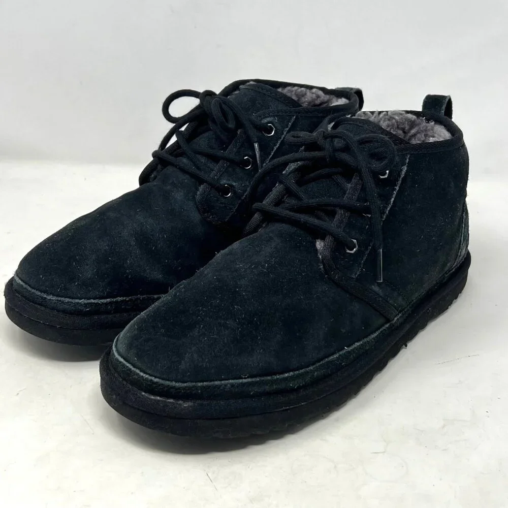 UGG 3236 Neumel Women's Suede Wool Chukka Ankle Boots - Black - Size 12